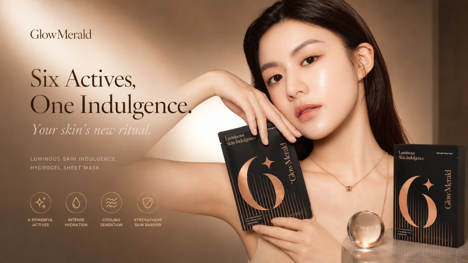 GlowMerald Luminous Skin Indulgence Hydrogel Mask